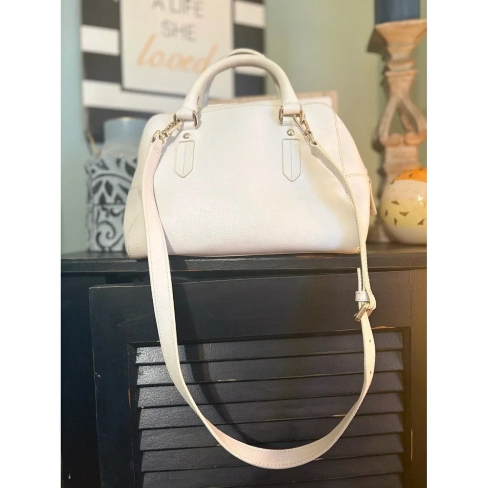 Furla‎ Cream Satchel with Gold Hardware